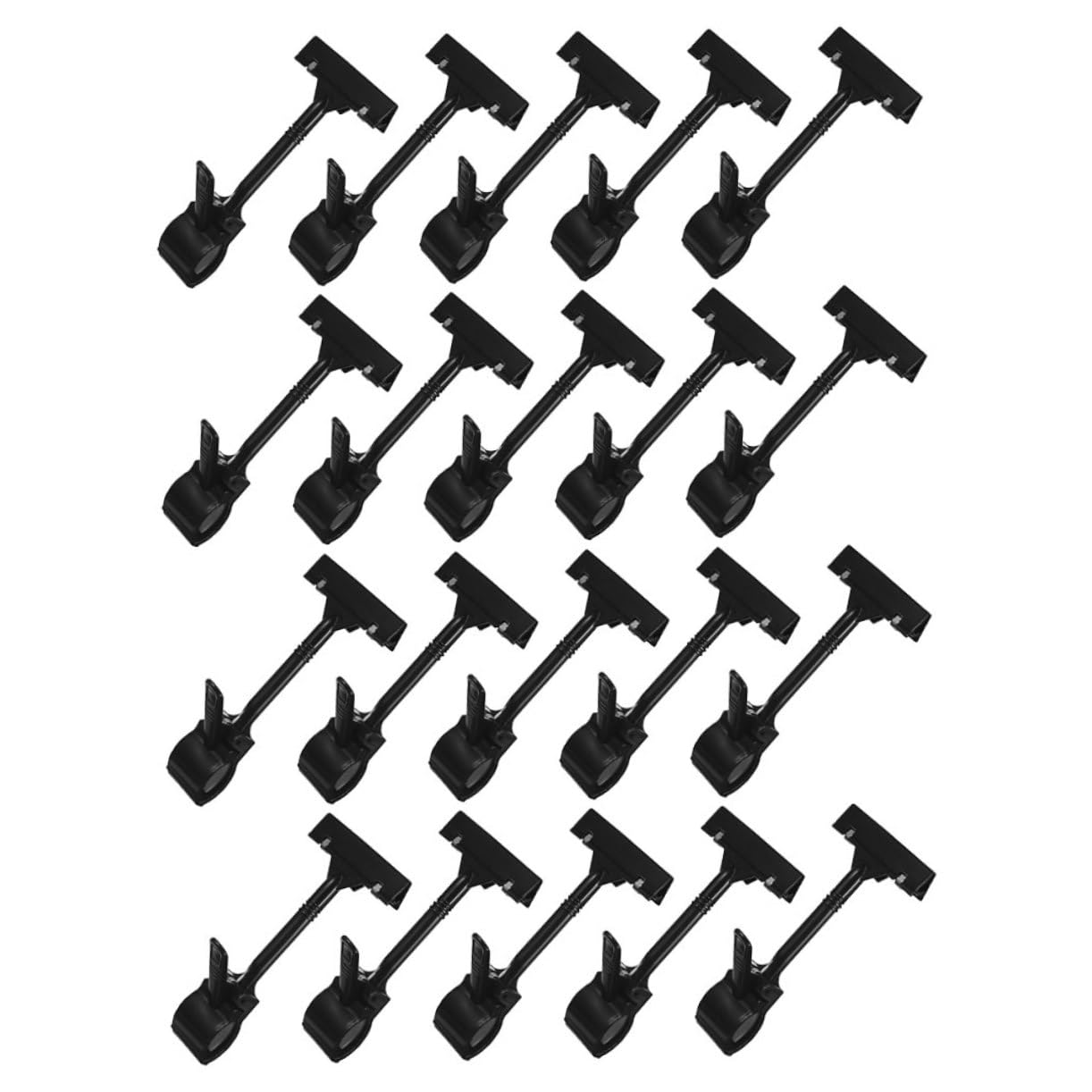 Clip per Cartellini dei Prezzi in Plastica Nera, 20 Pezzi