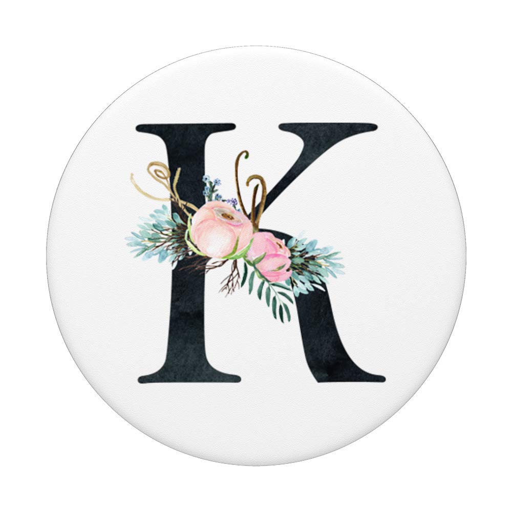 Amazon.com: Cute Floral Initial Letter K Monogram on White PS20029
