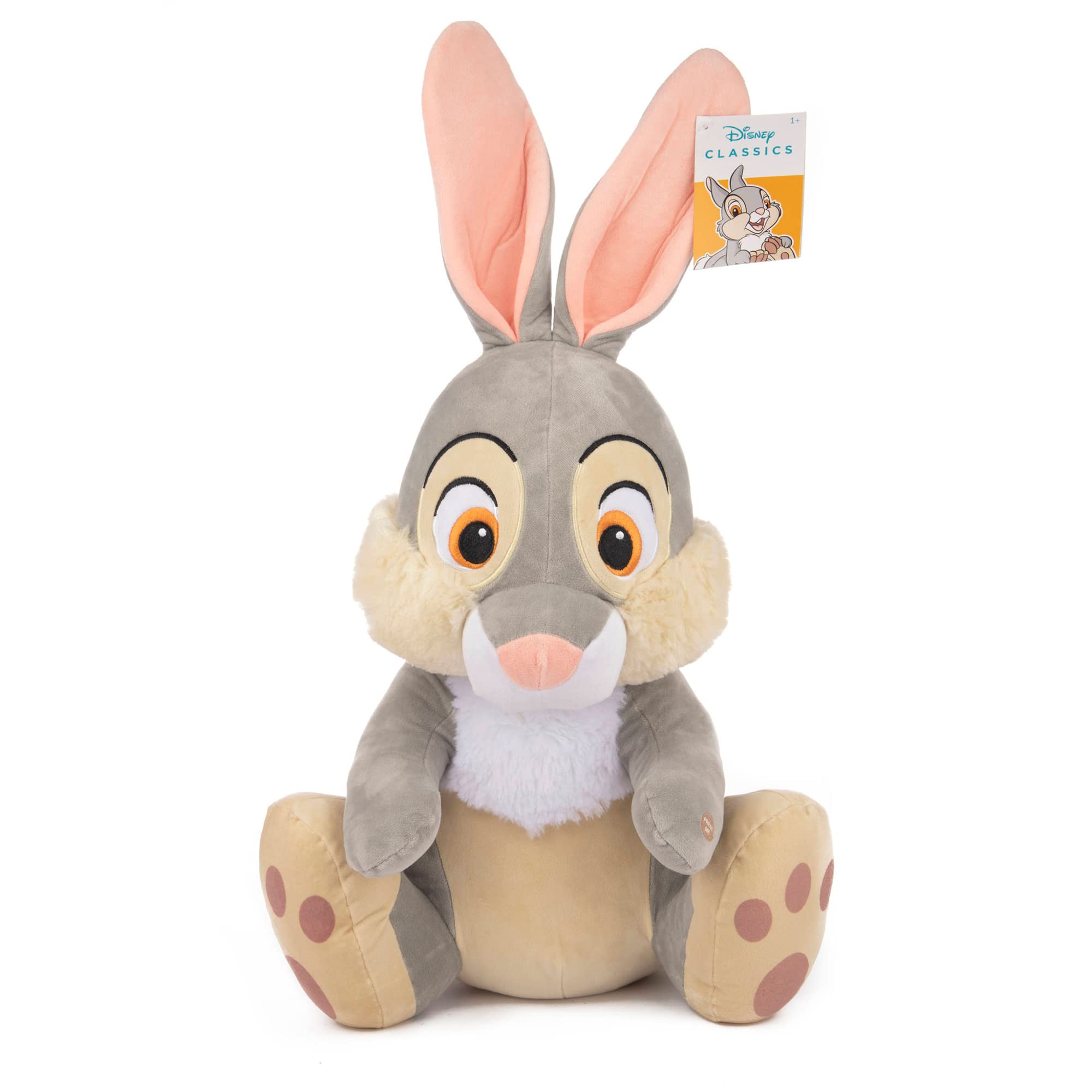 Famosa Softies760021694 Disney Thumper Medium Sitting Plush with Sound TAMBOR Dolls, Multicoloured, One Size