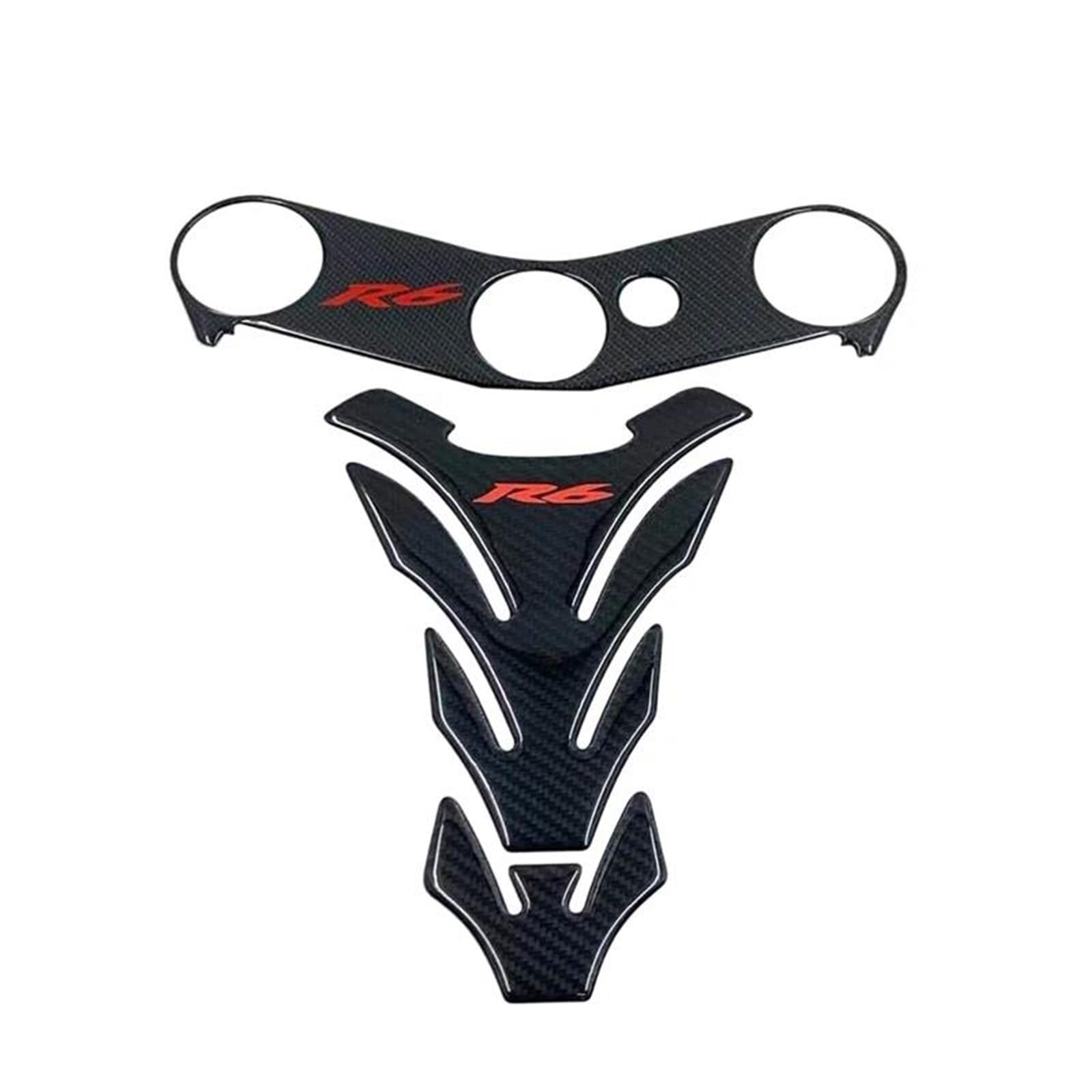 Motorcycle Stickers Carbon Fiber Tank Pads Protective Decals for Yamaha YZF600 YZF-R6 R6S Tank Sticker(Color8)