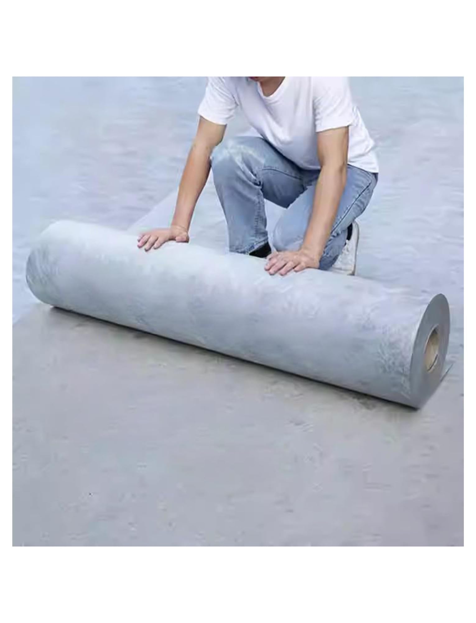 Genérico Membrana de desacoplamiento Impermeable for Paredes y Pisos, Rollo de Tela de Polietileno de 1,1 m de Ancho for baldosas, Material de Polietileno for Paredes de Ducha y Azulejos.(L52.49ft)