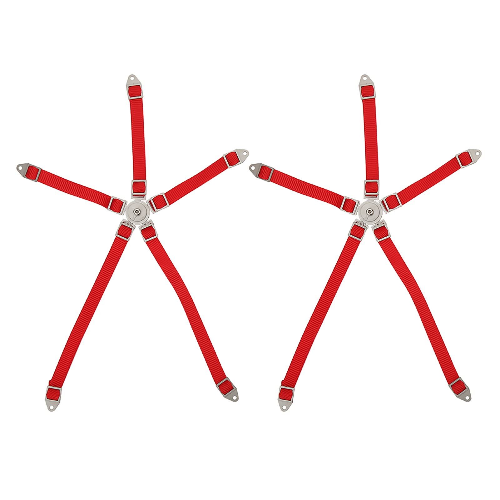 Pilipane RC Simulated Driver Seat Belt Set, Lifelike Design for Axial 1/10 90018 RC Truck, Metal & Nylon, Fashionable Colors, Easy Installation & Lightweight (red)