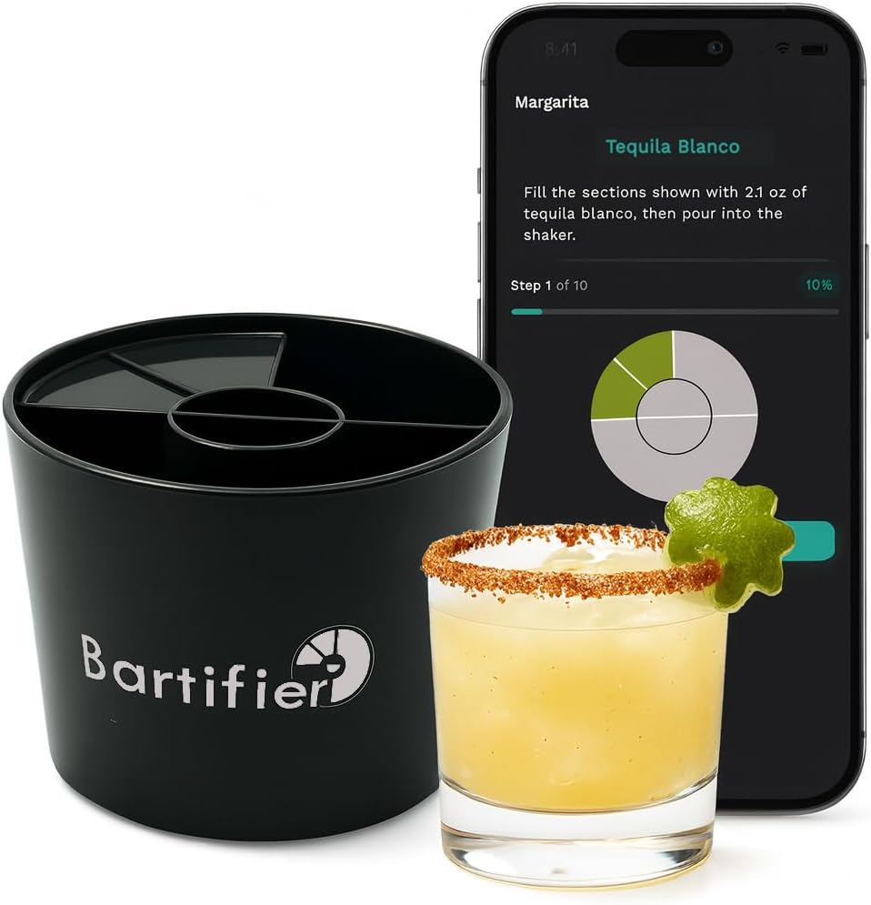 Cocktail Maker โ Make 3000+ Cocktails with The App-Guided Drink Mixer โ Easy Cocktail Measuring System โ Unique Bartender Gift