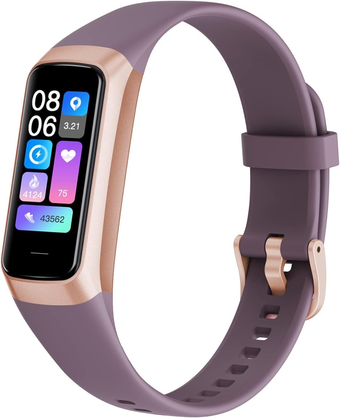 Fitness Tracker Smart Watch with 24/7 Heart Rate & Blood Oxygen Monitor, Sleep Tracker, 1.1" AMOLED Touch Screen, Multi Sport Modes, Step Counter, IP68 Waterproof Activity Tracker for Women & Men