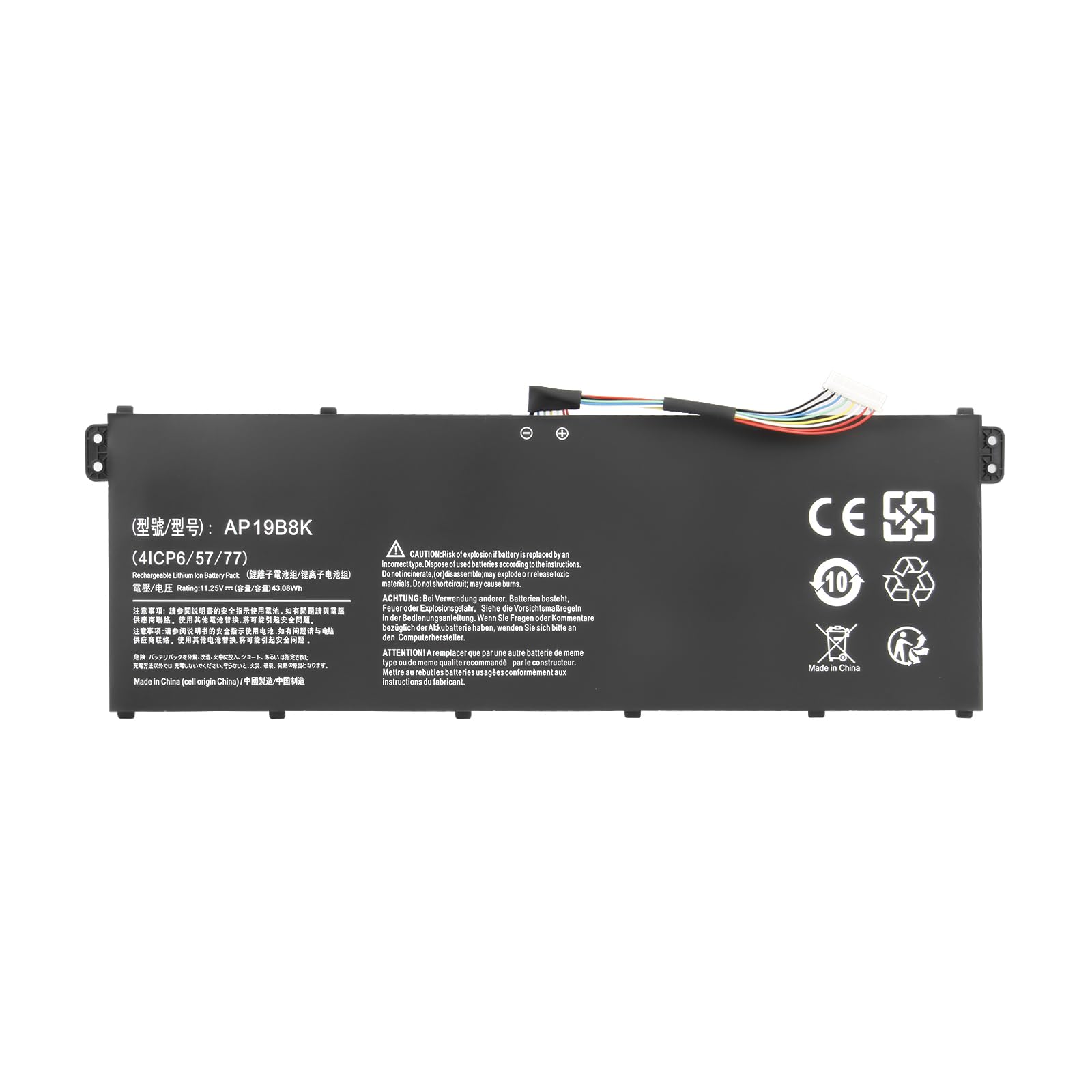 AP19B8K AP19B5K Batterie Pour Acer Extensa 15 EX215-54 EX215-54G Aspire 3 A315-56 A315-57 A315-57G A315-58 A315-58G A315-59 A315-59G A317 52 A317-53 A317-53G-50ZD A317-53G-7239 A314-35