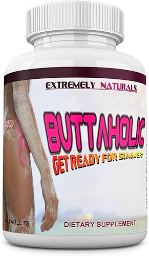 BUTTAHOLIC - Píldoras de ampliación de glúteos femeninos. Mejora de glúteos. Consigue glúteos más grandes y curvos. Potenciador extremo de glúteos.