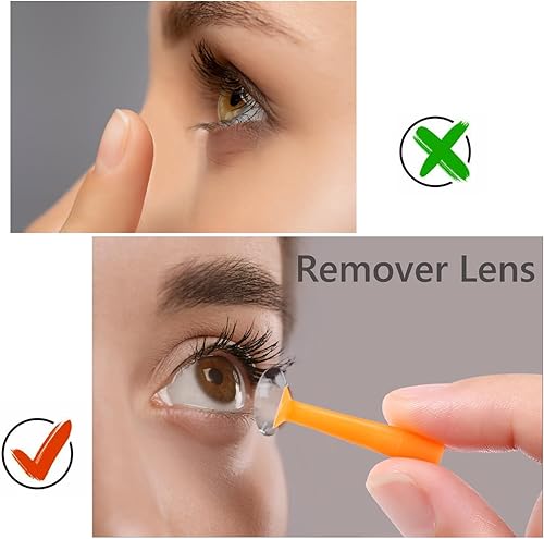 Miniatura 3 de Paquete de 12 removedores de lentes de contacto duros para lentes RGP y esclerales, herramienta de extracción de ventosa para ojos