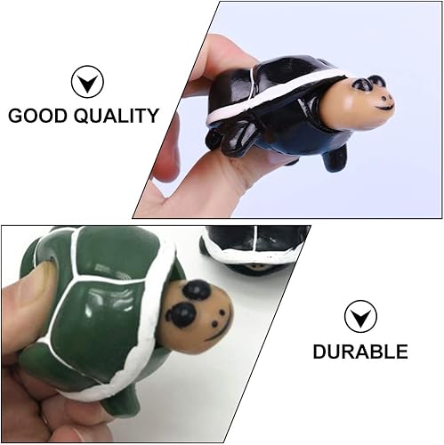 Miniatura 3 de TOYANDONA Llavero de tortuga para apretar, 3 piezas, diseño de tortuga, llavero de cabeza emergente, descompresión creativa para adultos (color