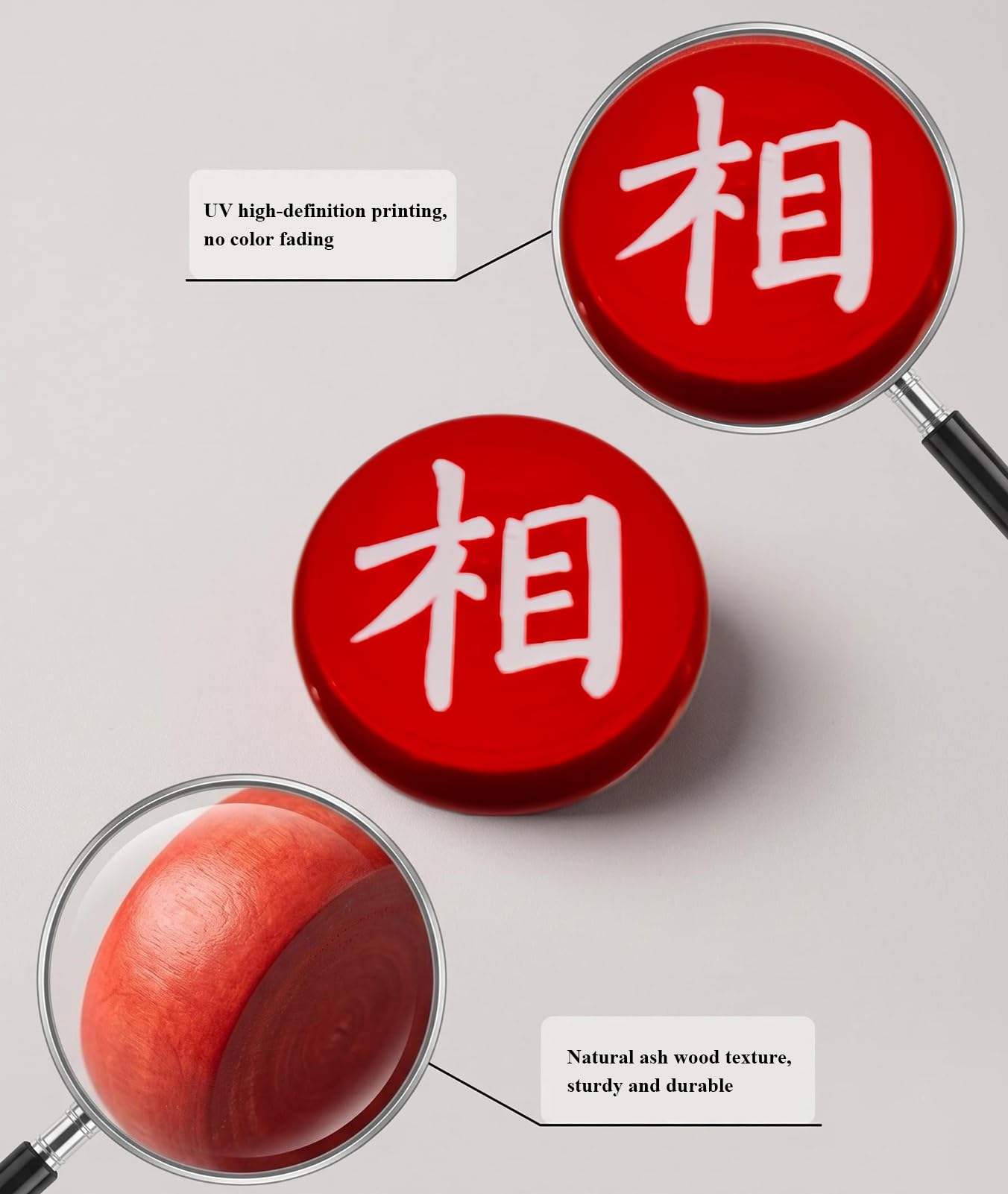 Juego de ajedrez Chino con Piezas de Fresno y Tablero de ajedrez portátil Xiangqi