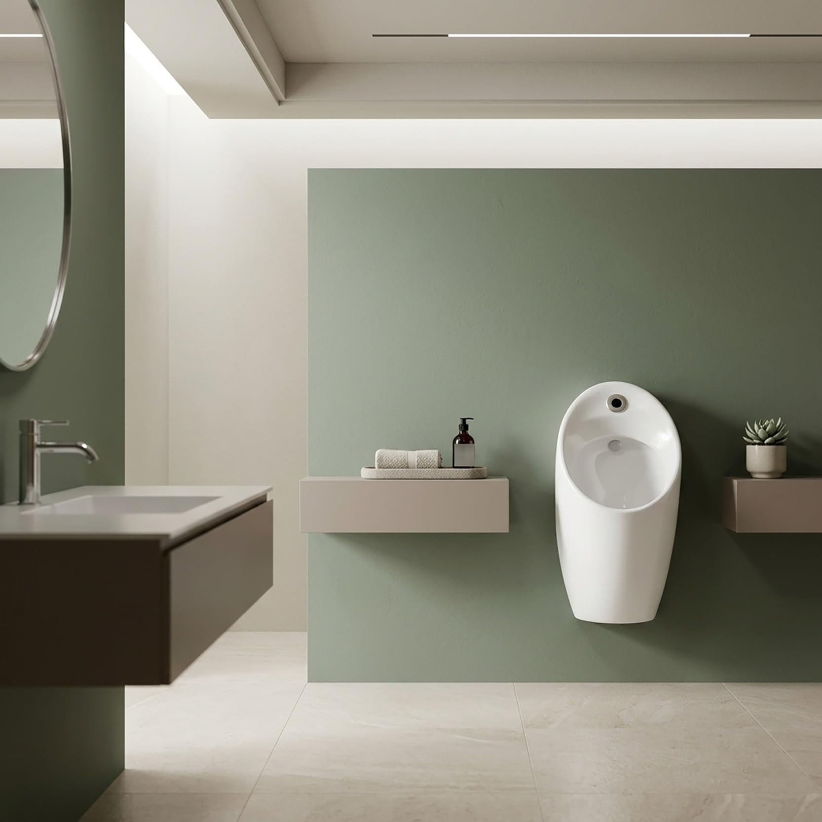 Orinatoio Ceic da uomo con sensore intelligente F, design a prova di schizzi d'acqua, filtro in acciaio ideale per bagni domestici e commerciali (d C)