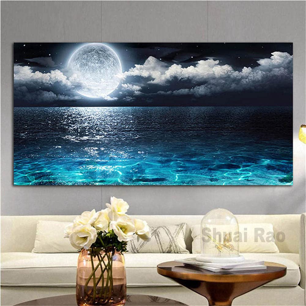 Broderie diamant clair de lune avec strass cristal complet