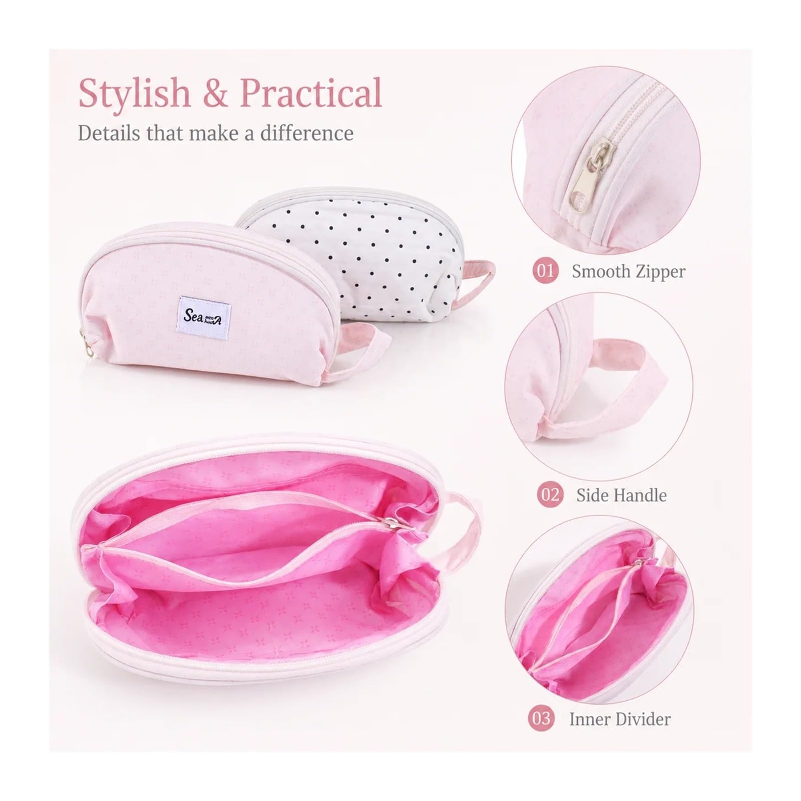 Astuccio a pois pastello for adolescenti