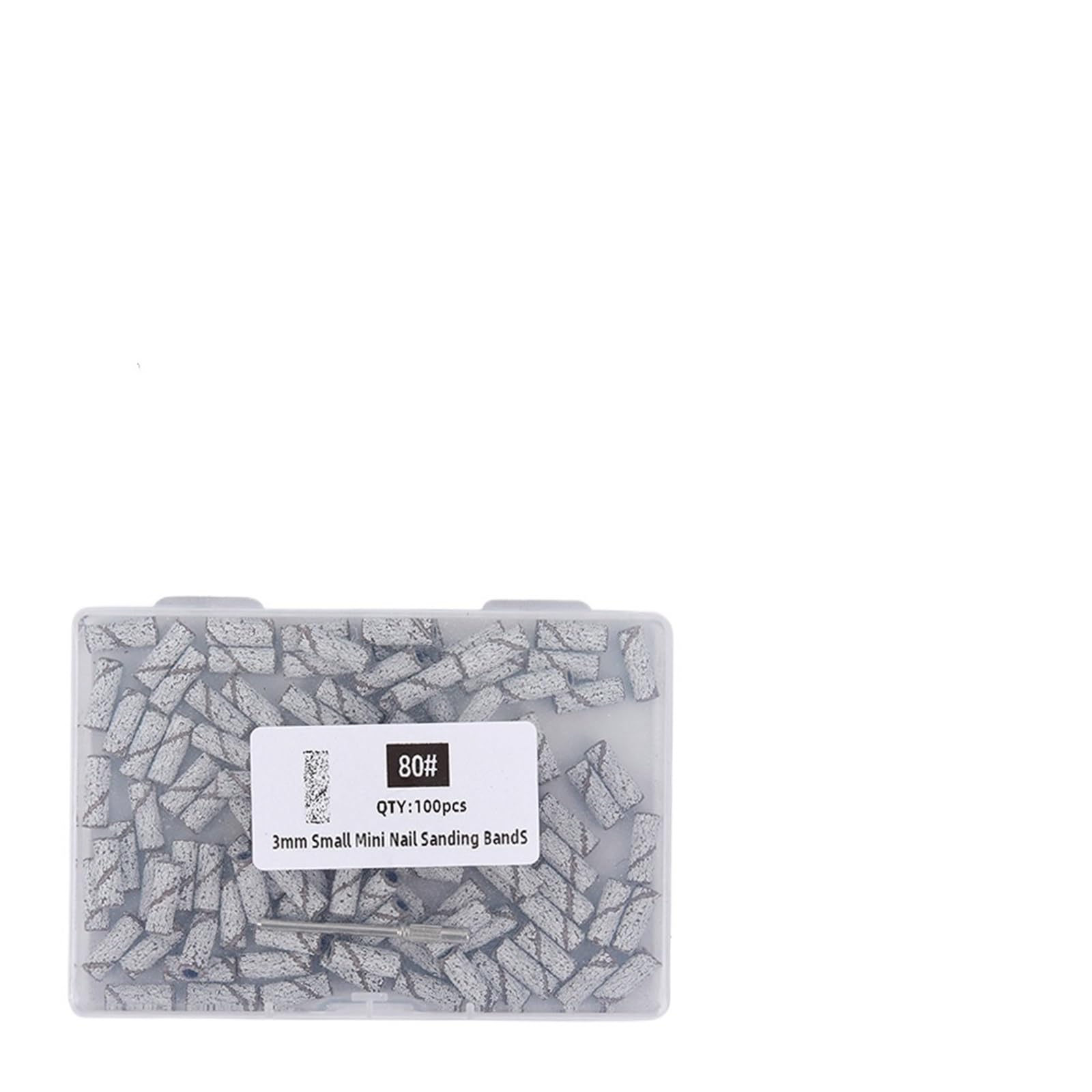 Fresas Torno Para UñAs For perforación de uñas, fresado, manicura, salón, accesorio papel lija para Manicura(100pcs 80 grit)