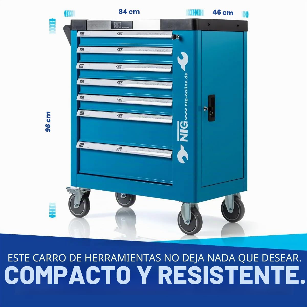 Carro de herramientas para taller con 247 piezas