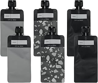 IDNVFY 6 Morceaux De Forfait Cosmétique, Forfait Liquide Portable, Fournitures De Voyage, Sac d'emballage Réutilisable.
