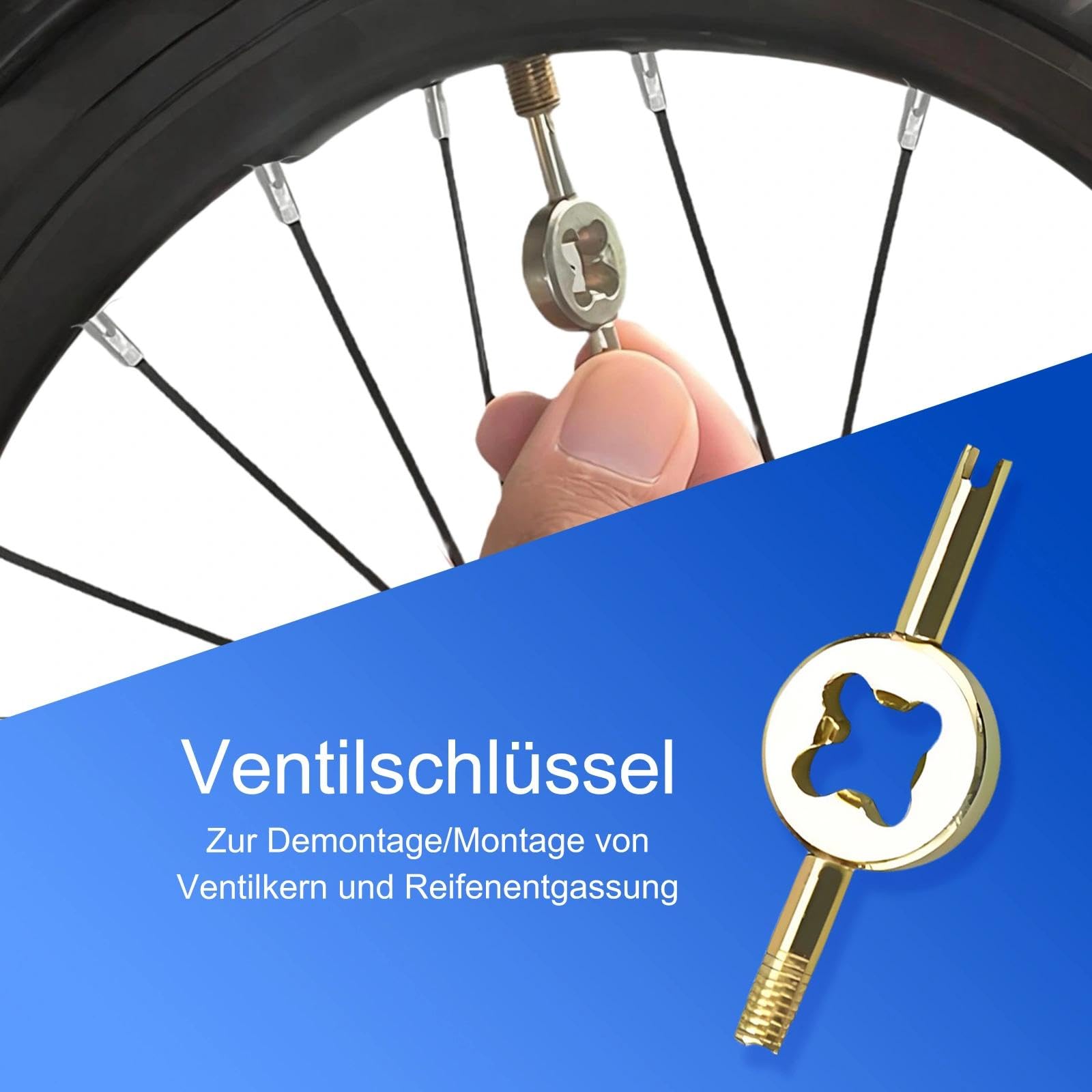 YSHODGU 5 Stück Speichenschlüssel, Speichenspanner, Nippelspanner Fahrrad, Ritzel Entferner Kassette, Sicherungsring Werkzeug Abzieher, Bike Reifenheber, Speichenschlüssel Werkzeuge, für Fahrrad Sport & Freizeit