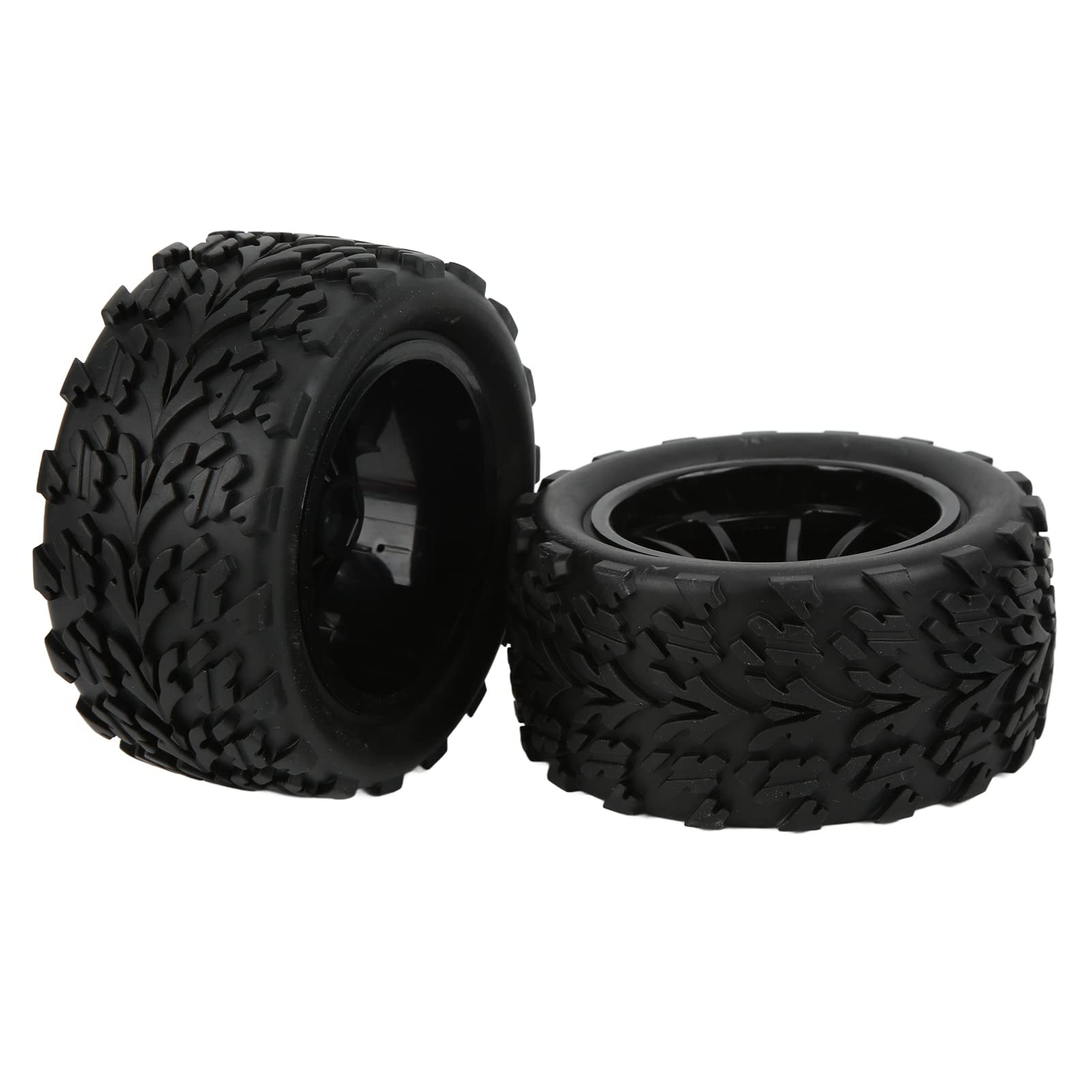 Opony gumowe RC Plastikowe felgi Trwały, wysokiej wydajności Zestaw kół z 10 szprychami do Truck 1/8 1/10 Samochód zdalnie sterowanym Czarny 115x55mm 4szt