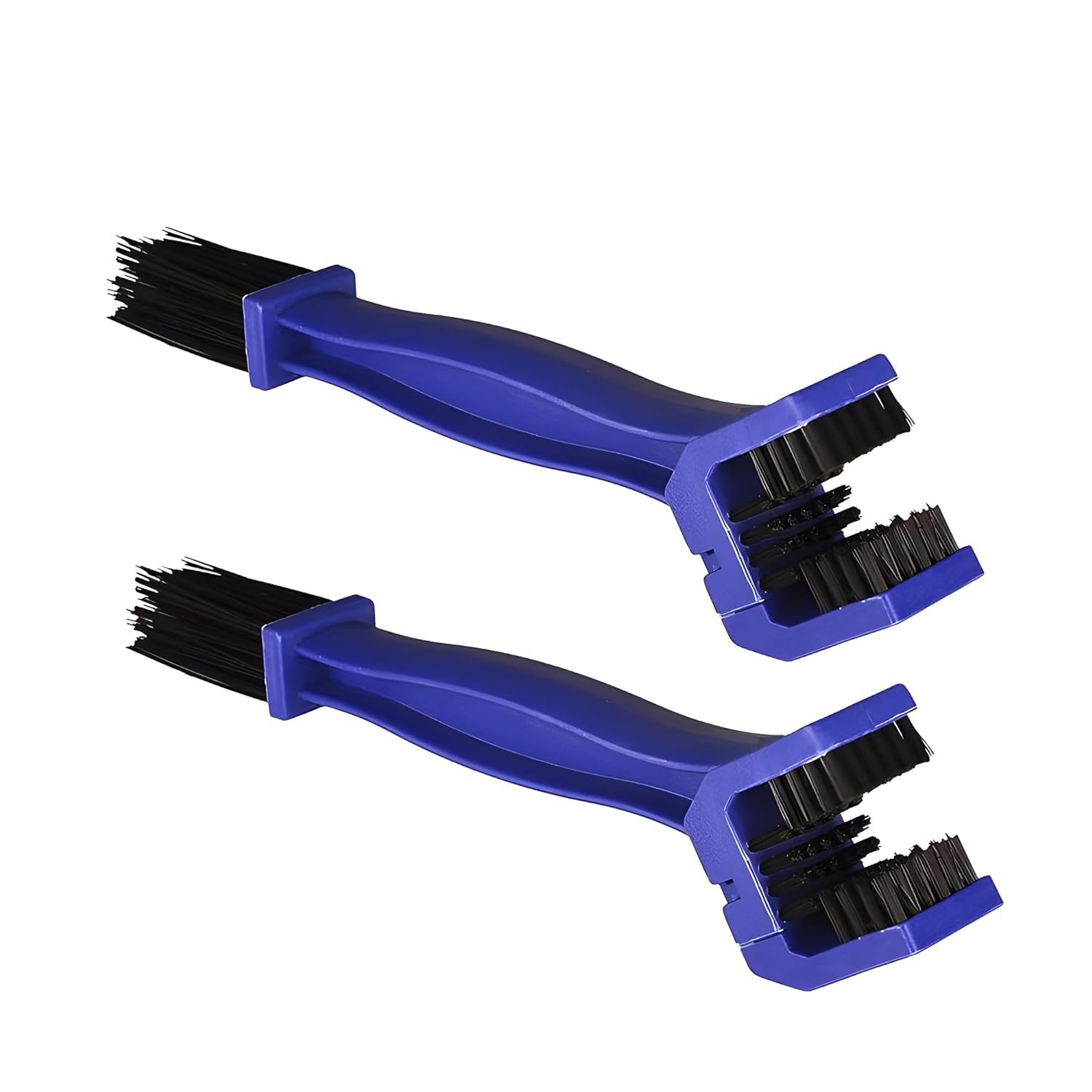 Bike Chain Cleaning Brush (Blue & Black) Pack of 2 | Dual-Sided Nylon Bristle Chain Cleaner Tool for Motorcycle, Bicycle & Scooter Chain, Sprocket and Gear Cleaning-image-22