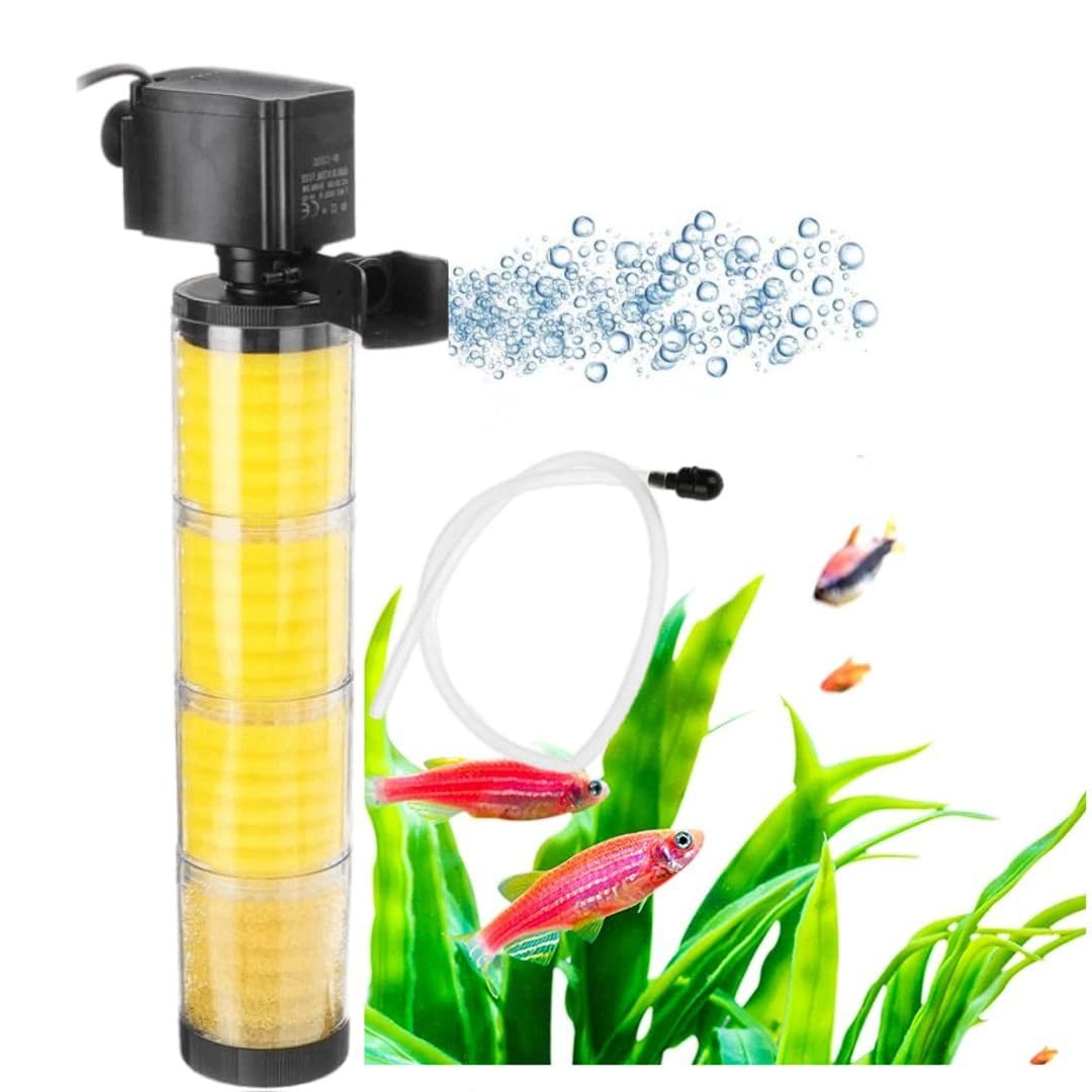 VAYINATO® BL-8500F Aquarium Filter, Upto 5ft - Fish Tank Submersible Power Filter 35w - 3 in 1 Filteration, Oxygenation and Water Flow 4 Layer by Petzlifeworld-image-30