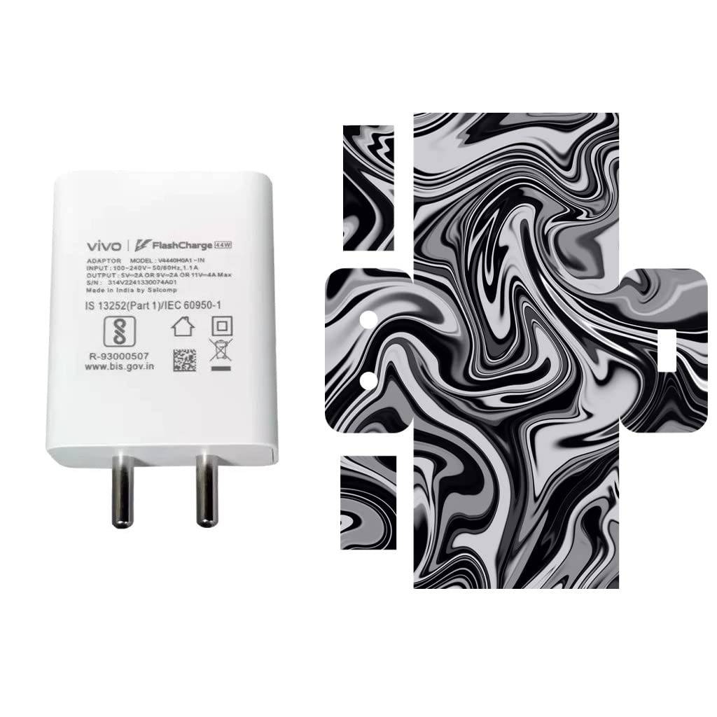Compatible for Vivo Flash Charger (44W) - Charger/Adapter Skin Wrap (MarbleEffect10)-image-37