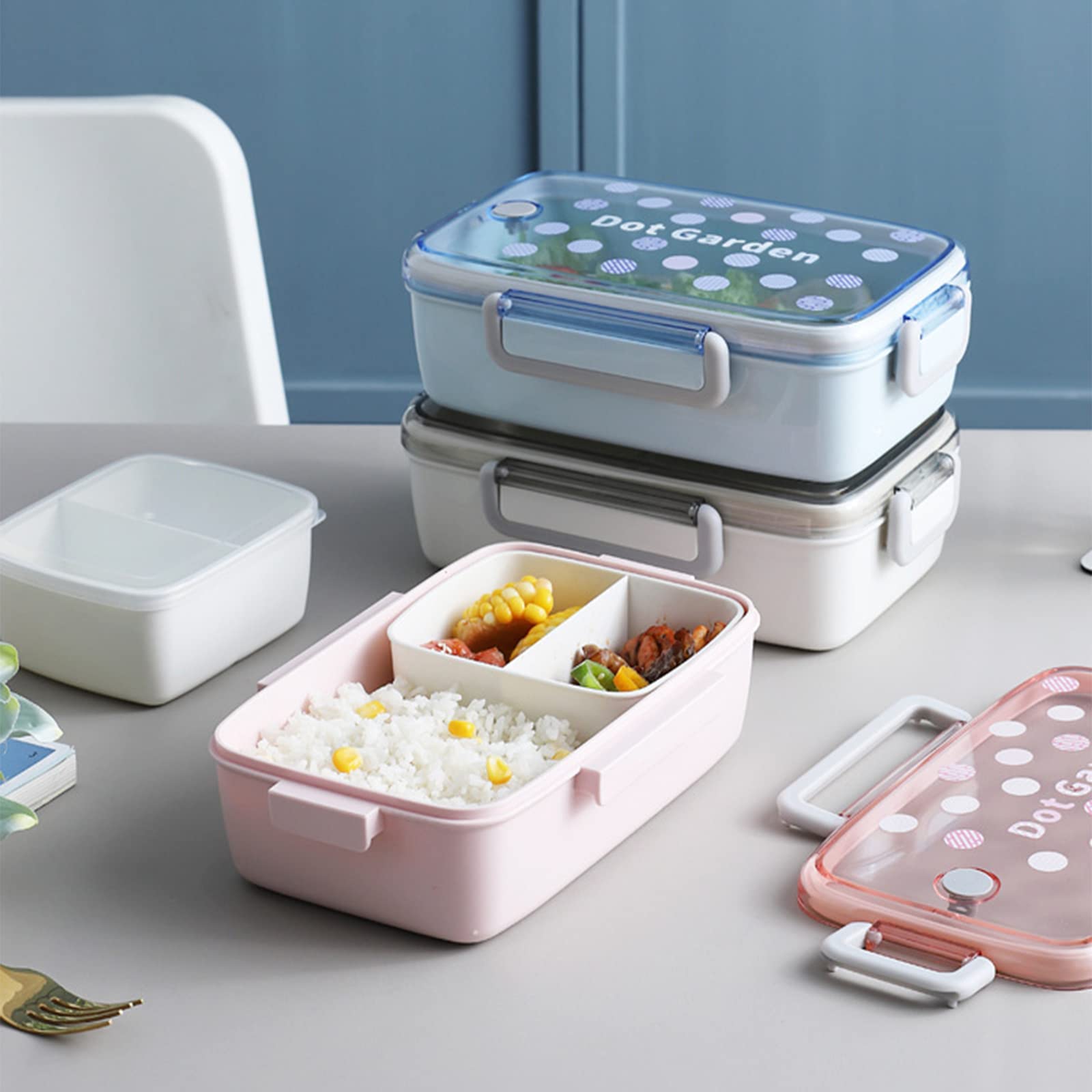 Lunchbox voor volwassenen,bento box,grote broodtrommel met vakken voor volwassenen,2000 ml inhoud, lunchbox met scheidingswand,roestvrij stalen lunch box