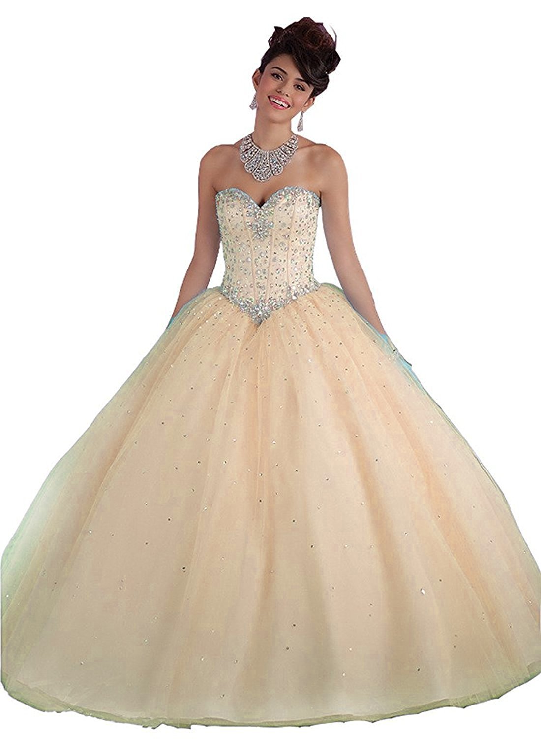 Carnivalprom Women's Beading Quinceanera Dress with Jacket Evening Dress Ball Gown Prom Dresses