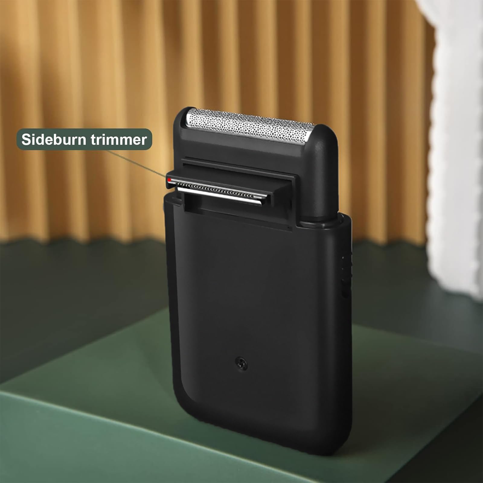Rasoio a lamina da uomo multifunzione con basette pop-up, ricaricabile tramite USB, mini rasoio da viaggio per barba e peli del viso