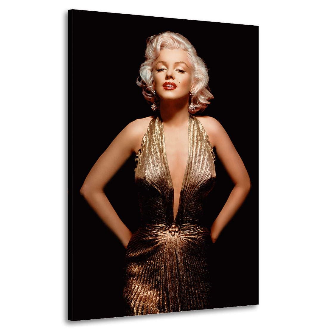 Kunstgestalten24 | Marilyn Monroe Portrait Bild Kunst | Leinwand Bild | Wohnzimmer bilder | Wandbilder | Wanddeko | XXL Bilder auf Leinwand | Moderne Bilder | Hochwertige Kunstdrucke