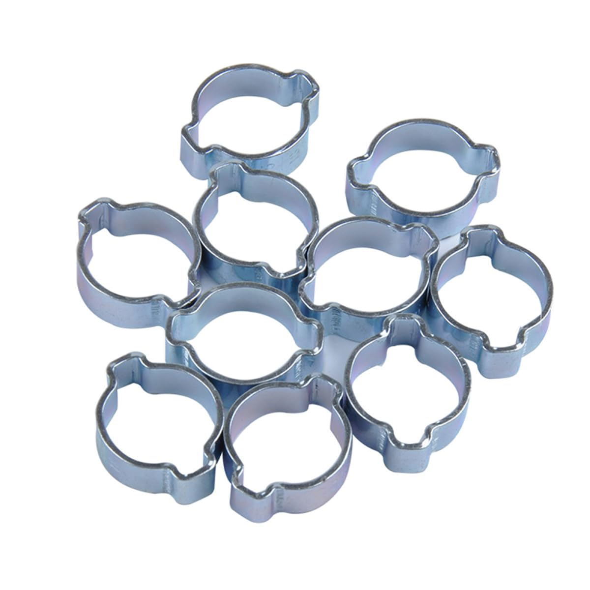 Tofficu 160 pezzi Morsetti Tubo Doppia Orecchio in Acciaio al Carbonio per Tubo Carburante Aria Acqua Misure Resistenti e Antidanneggio per Linee Silicone e Motori Small