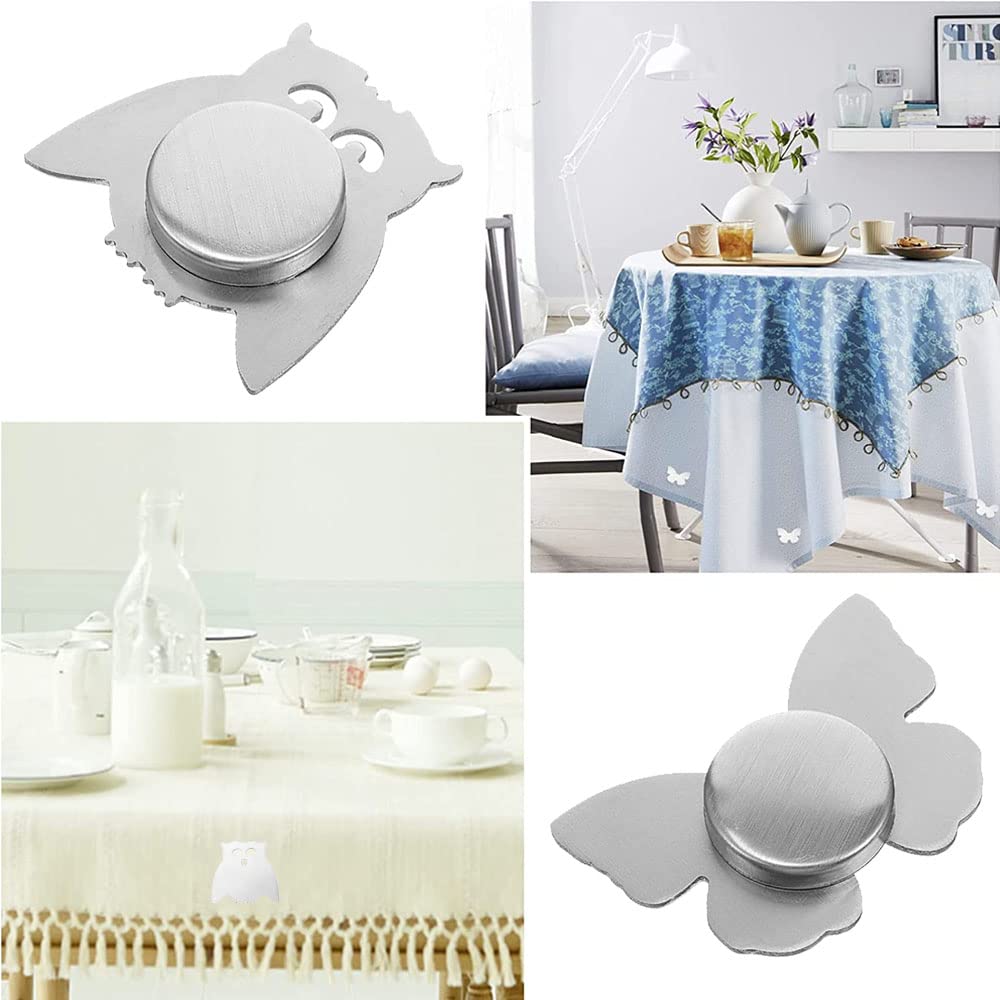 8 Poids Magnétiques Pour Nappe D'extérieur En Acier Inoxydable - Avec Sac De Rangement - Pour Pique-nique, Jardin, Mariage