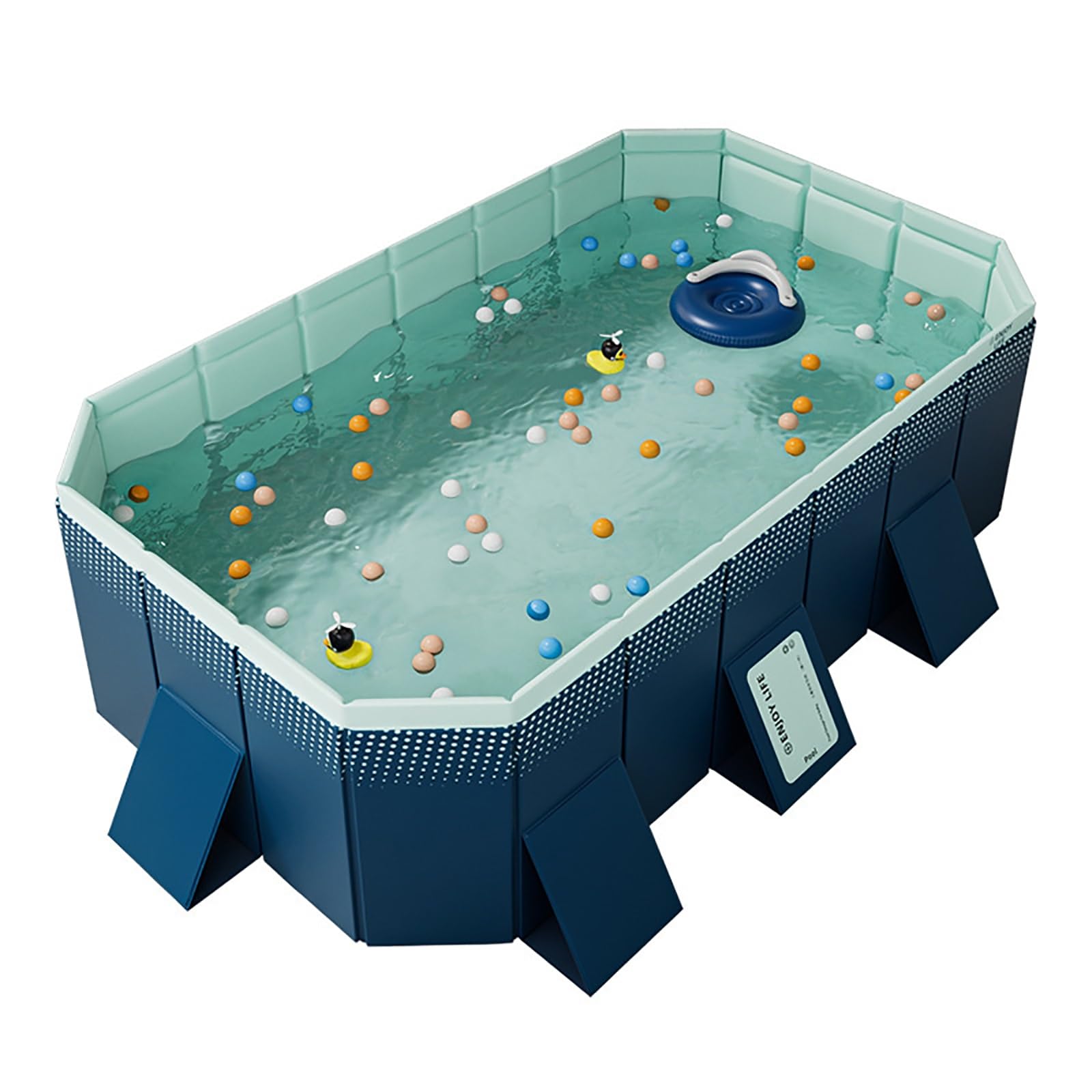 Piscine Portable et Pliable, Rectangulaire Épaissie de Grande Taille pour le Jardin, l'Arrière-Cour, l'Extérieur (1.6/1.85/2.1/2.6/3/4m)(Size:4m)