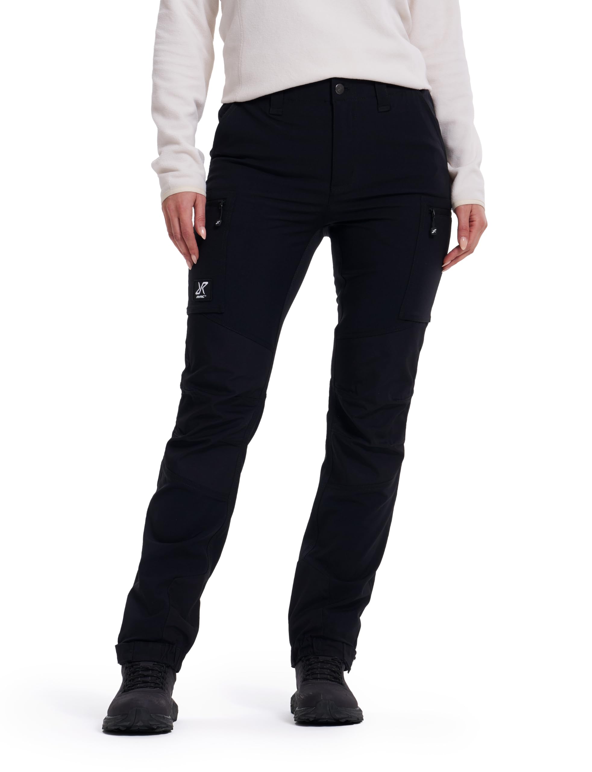 RevolutionRace Nordwand Highwaist Stretch Trousers for Women, Durable Hiking Trousers, Walking Trousers and Working Trousers with High Waist for All Outdoor Activities, Black, S
