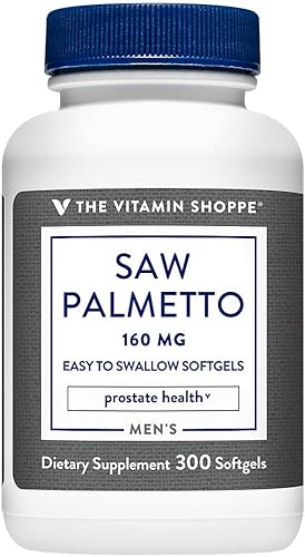 The Vitamin Shoppe Saw Palmetto Extract 160 mg, suplemento para la salud de la próstata, cápsulas blandas fáciles de tragar (300 cápsulas blandas)