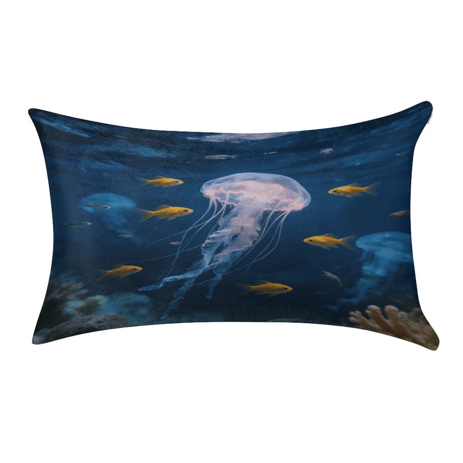 Fodpand Style Deep-Sea Fireflies Pillowcase,Elegant Designed Home Decor,Velvet Pillowcase,Soft And Cozy,Pillow Case Cover With Hidden Zipper For Bedroom, Sofa, Couch