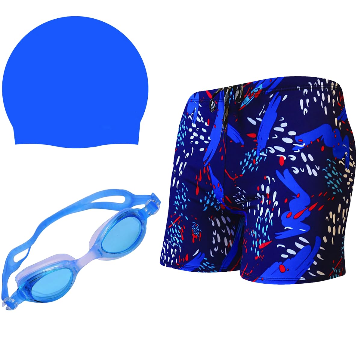 Men's Swimming Trunks with Goggles and Cap-image-38