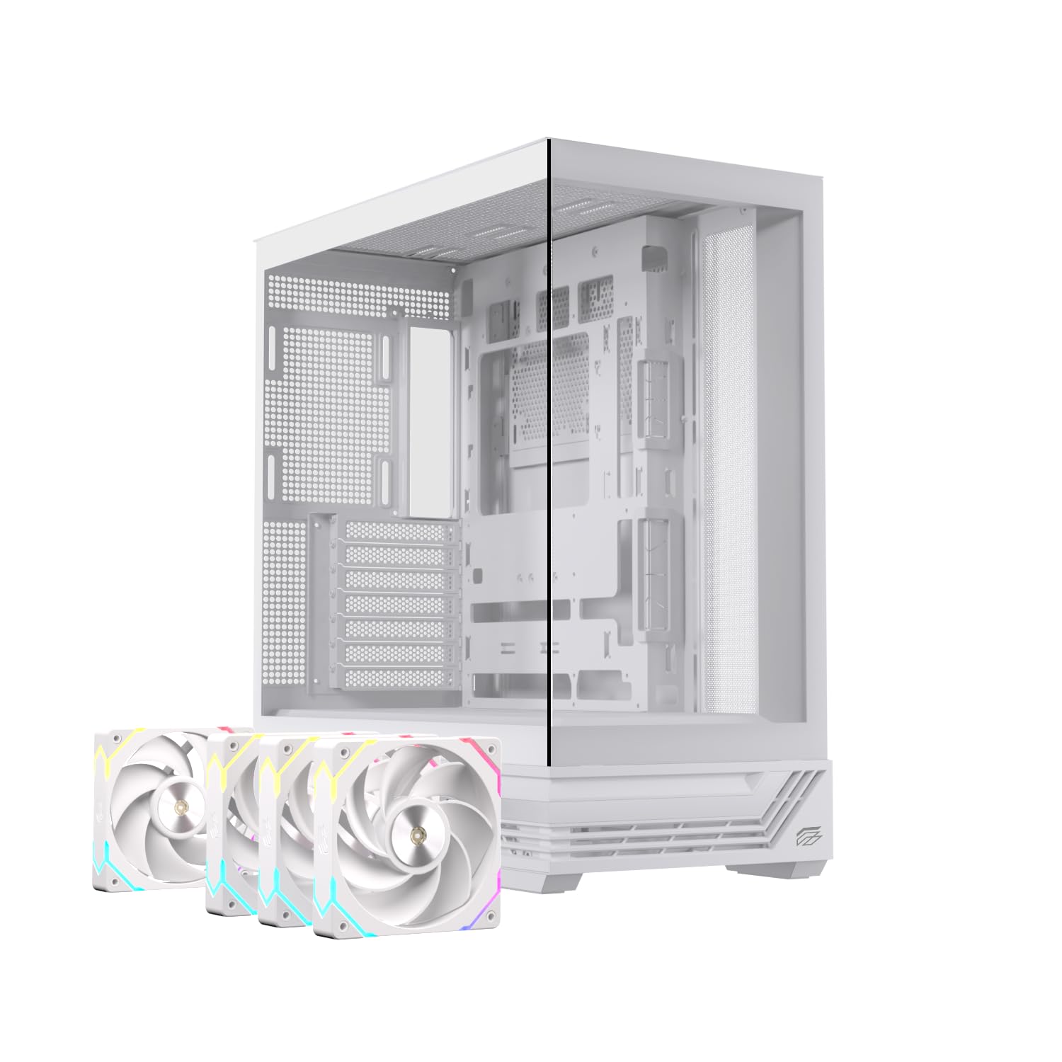 Prisma S800 RGB Caja de PC para Gaming, Soporte para 10 Ventiladores de 120mm, Refrigeración Líquida de 360mm (RGB Blanco)
