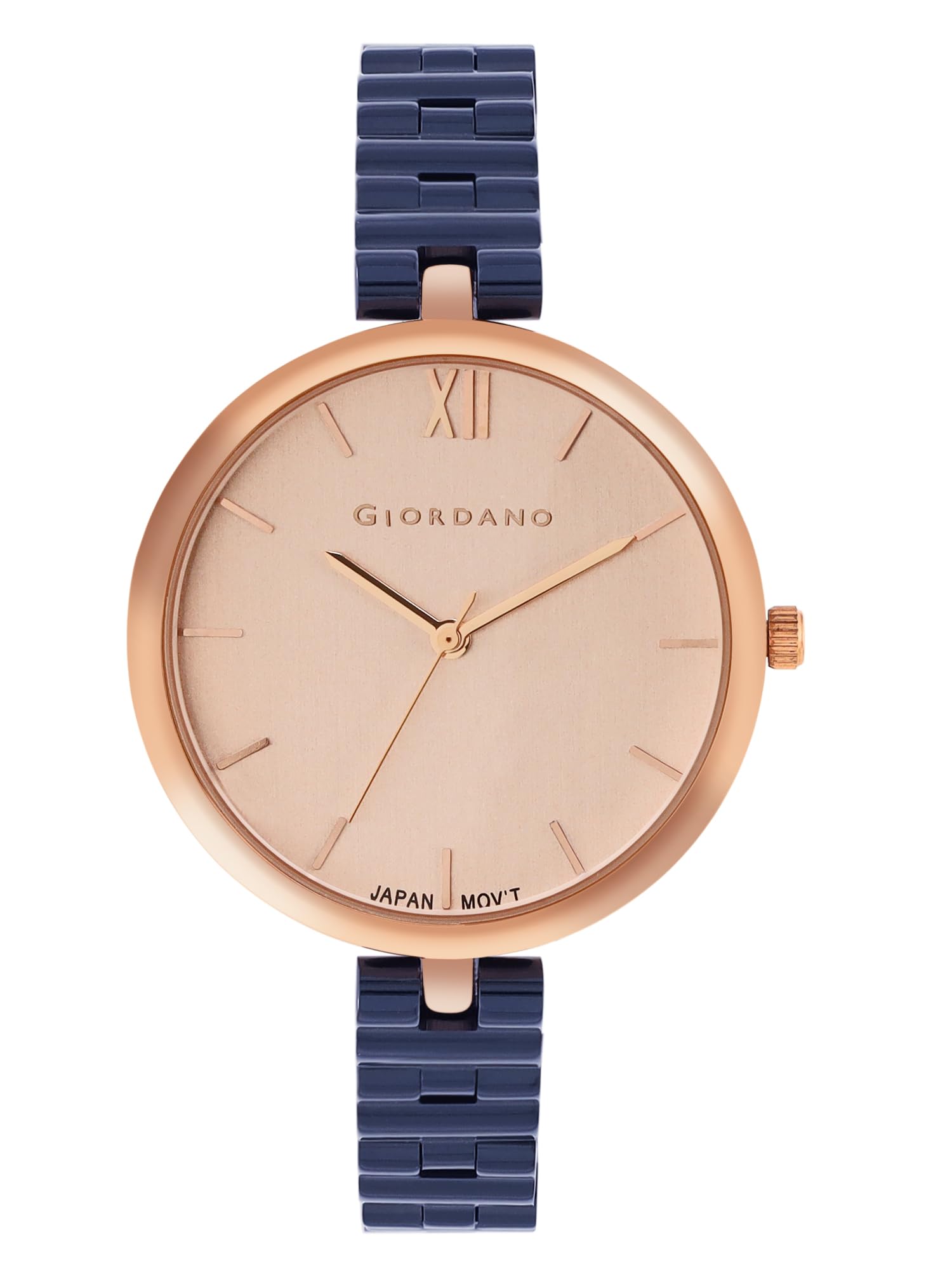Giordano Formal Analog Watch for Womens Elegant Dial Style Water Resistant Casual Watch Round Shape with Metal Case Wrist Watch for Women/Ladies/Girls to Compliment Your Look - GD4205 (Rose Gold) (B0C8NHT378) Amazon Price History, Amazon Price Tracker