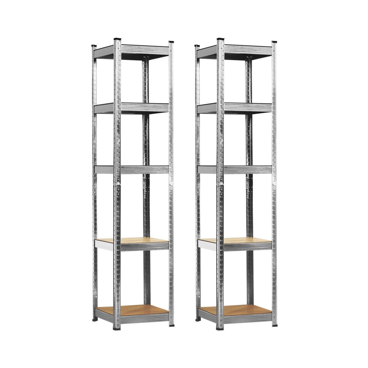 THINIA HOME Pack 2 Estanterías Modulares con 5 Baldas Ajustables 180x40x40cm 175Kg