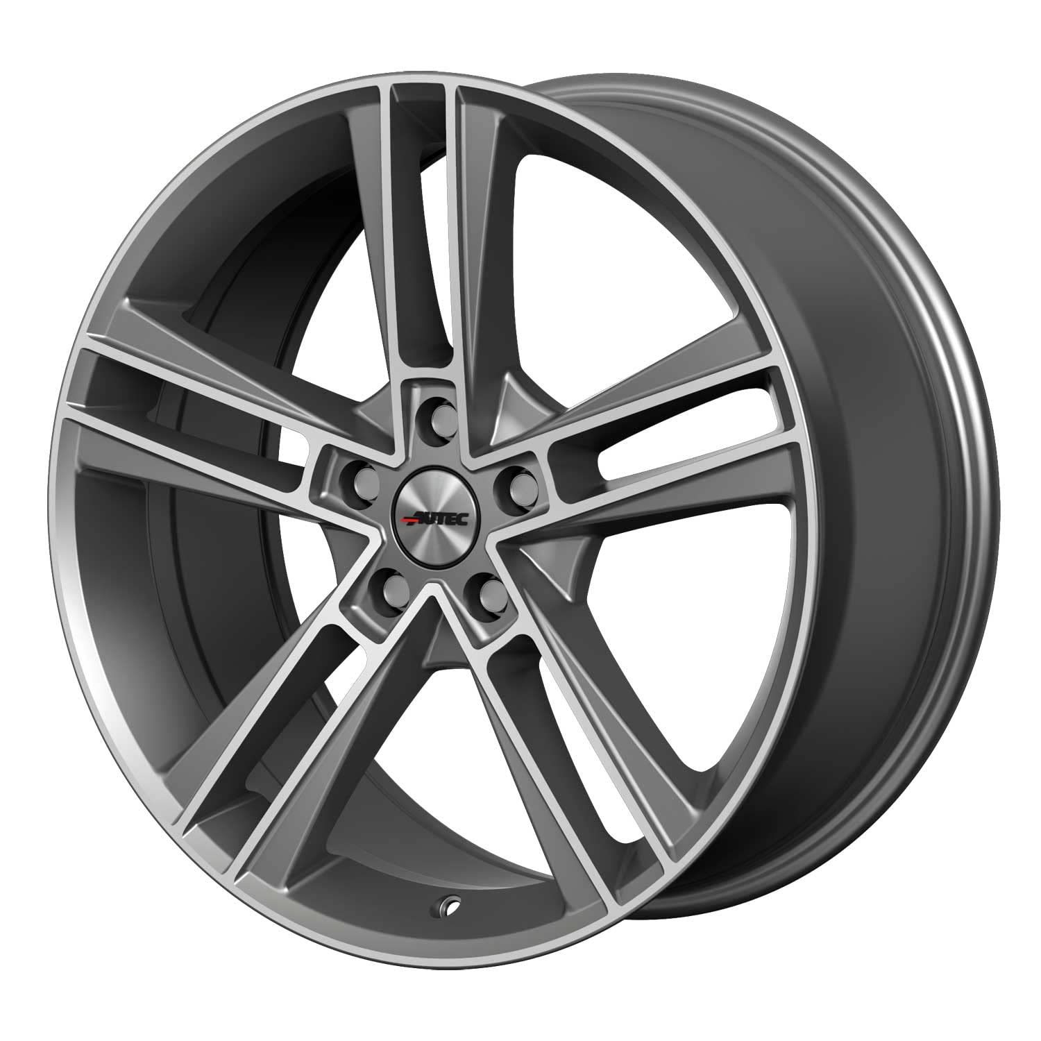 4x AUTEC Felgen Alufelgen RIAS 8.5x20 ET40 5x120 Titansilber matt poliert kompatibel mit Honda CR-V Civic