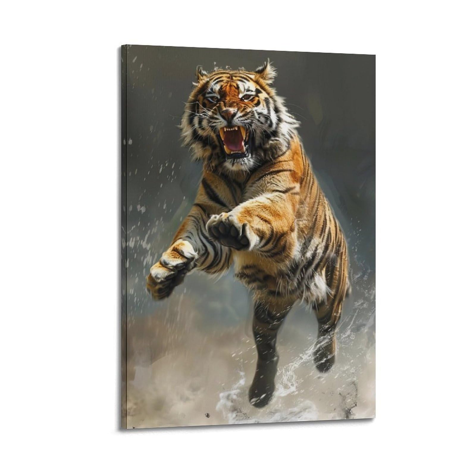 JTLFXY Animal Artwork Poster The Roaring Tiger Poster Decorative Painting Canvas Wall Posters And Art Picture Print Modern Family Bedroom Decor Posters 20x30inch(50x75cm)