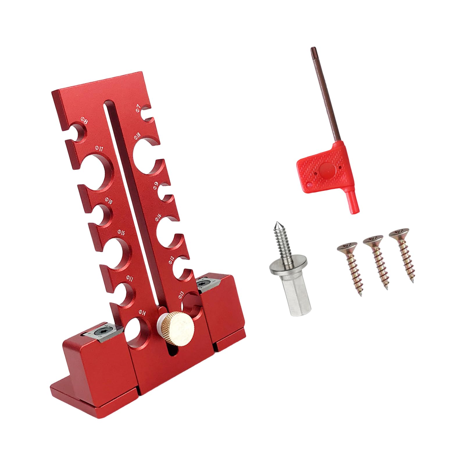 Pffiocix Red Dowel Maker Accessory For Increasing Stability And Precision In Craft And Woodworking Projects