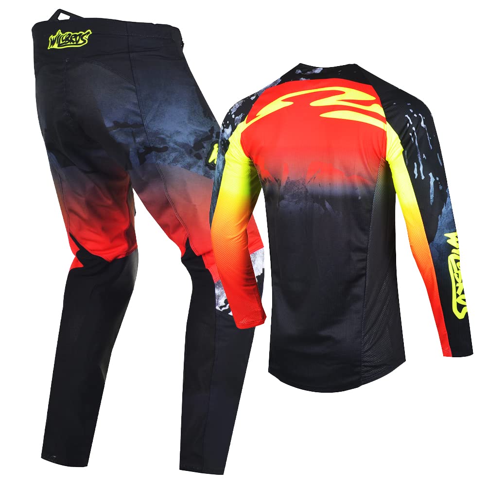Hombre Pantalones de Jersey Camiseta de Motocross MX Traje Todoterreno Bicicleta Enduro Partido Mujeres MTB BMX Adultos