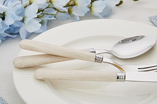 Miniatura 9 de ANNOVA Juego de cubiertos coloridos de acero inoxidable, utensilios de cocina, incluye cuchillos, tenedores, cucharas, tenedores de ensalada y