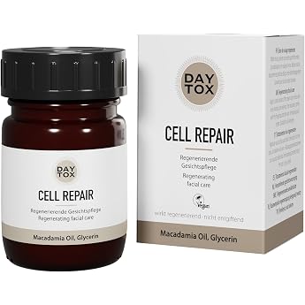 Daytox Cell Repair Cell Regenerating Anti-Age Face Cream with Hyaluronic and Macadamia Oil Vegan No Dyes Silicone-Free and Paraben-Free 50 ml