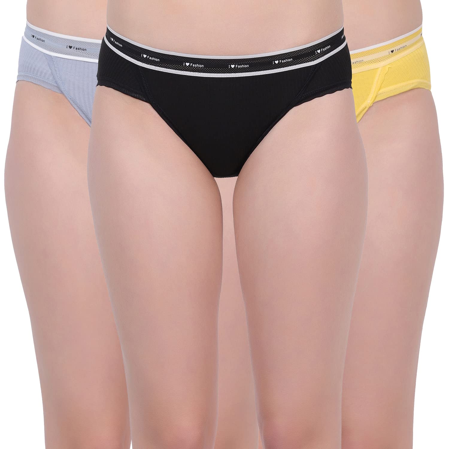 amour secret Women's Mid Rise Cotton Bikini Panty Pack of 3 P7029-picture-30