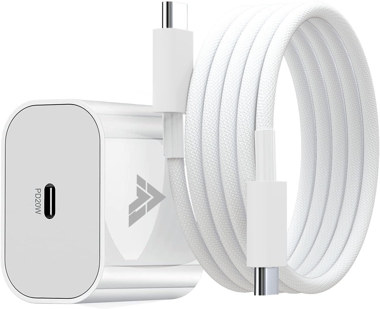 iPhone Charger Adapter 20W Type C for iPhone 17/17 Air/17 Pro/17 Pro Max, 16/16 Plus/16 Pro/16 Pro Max, 15/15 Plus/15Pro/15 Pro Max & Other Devices with 1 Meter USB C to Type C Data Cable