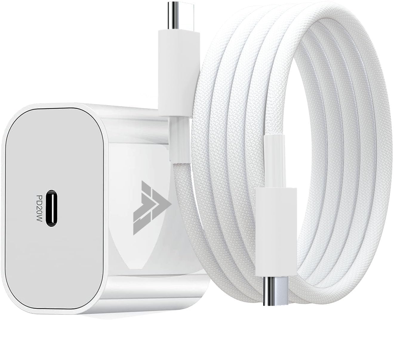 iPhone Charger Adapter 20W Type C for iPhone 17/17 Air/17 Pro/17 Pro Max, 16/16 Plus/16 Pro/16 Pro Max, 15/15 Plus/15Pro/15 Pro Max & Other Devices with 1 Meter USB C to Type C Data Cable