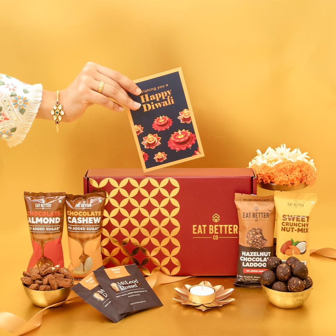 Jashn Diwali Gift Hamper - 8-Item Diwali Gift - Chocolate Coated Nuts, Dry Fruit Laddoos, Brass Diya | Corporate Diwali Gifts - Diwali Hampers for Premium Gifting - Diwali Gifts for Employees & Family (B0DGL4Z28M) Amazon Price History, Amazon Price Tracker
