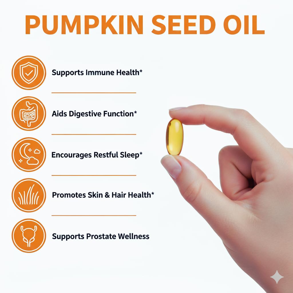 Cures For Life Aceite de Semilla de Calabaza con Palma Enana – 3000mg Por Porción, 300 Cápsulas Blandas | Aceite Virgen Prensado en Frío | Apoya la Próstata, la Vejiga, la Salud Urinaria y el Cabello 5
