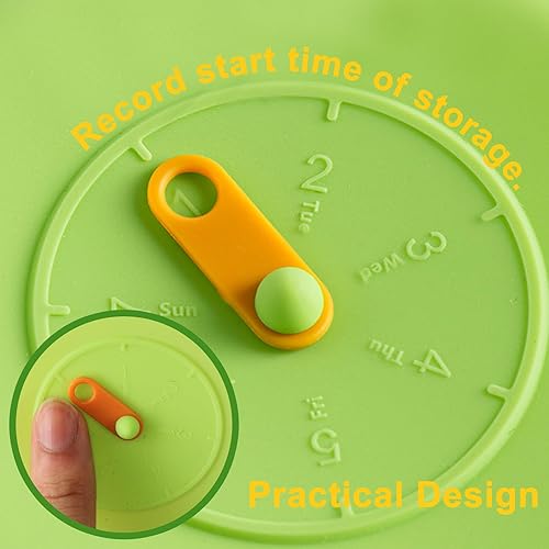 Miniatura 6 de Tapas elásticas de silicona para almacenamiento de alimentos, tapas reutilizables elásticas y selladas con pestaña de extracción fácil de abrir e